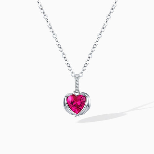 Love Heart Cubic Zirconia Sterling Silver Pendant Necklace From Ruby's Ambition