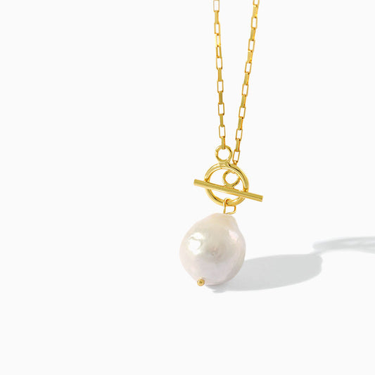 Baroque Freshwater Pearl Gold Vermeil Sterling Silver Necklace From Ruby's Ambition