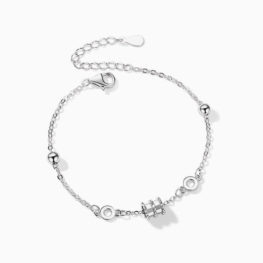 Bead and Barrel Sterling Silver Chain Bracelet From Ruby's Ambition