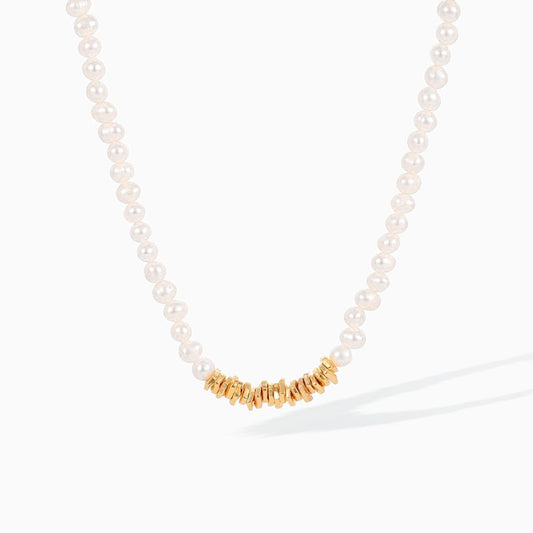 Freshwater Pearl Gold Bead Necklace From Ruby's Ambition