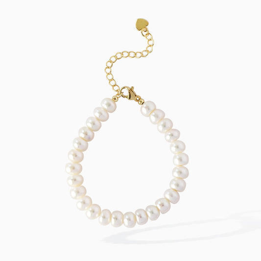 Gold Classic Freshwater Pearl Bracelet From Ruby's Ambition