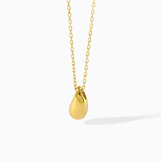 Gold Dainty Teardrop Sterling Silver Pendant Necklace From Ruby's Ambition