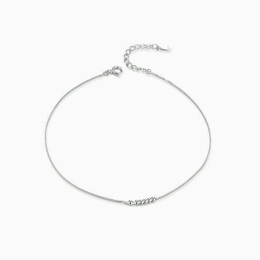 Sterling Silver Little Bead Anklet From Ruby's Ambition