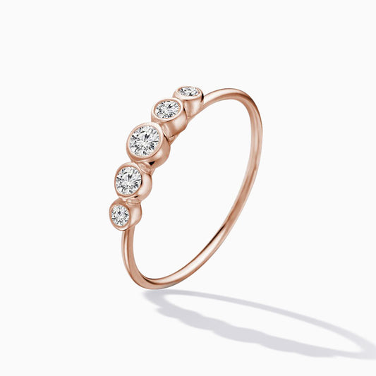 Rose Gold Multi Bezel Set Cubic Zirconia Sterling Silver Ring From Ruby's Ambition