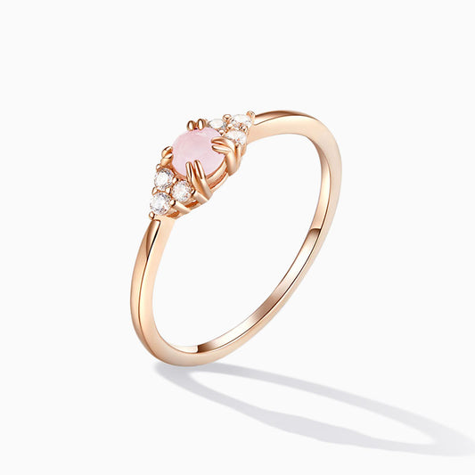 Pink Crystal Rose Gold Sterling Silver Ring From Ruby's Ambition
