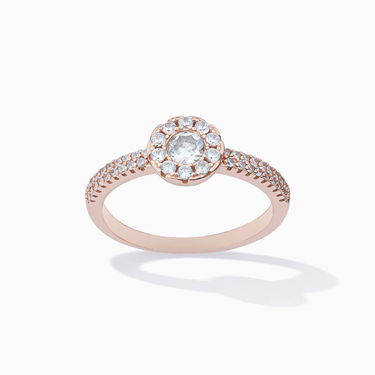 Rose Gold Halo Cubic Zirconia Sterling Silver Ring From Ruby's Ambition