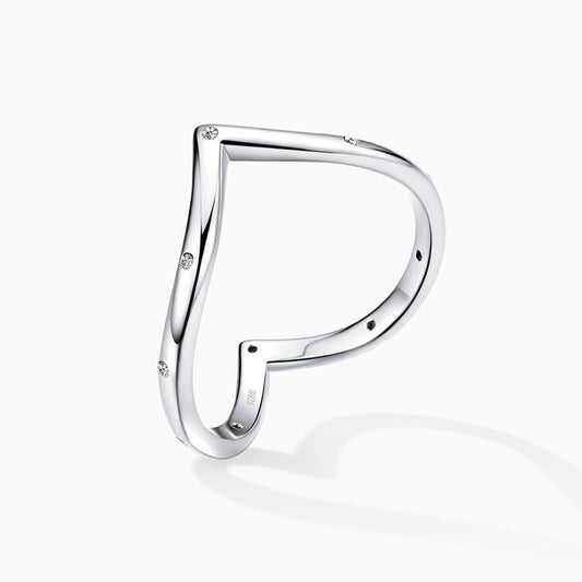 Eternity Wishbone Cubic Zirconia Sterling Silver Ring From Ruby's Ambition